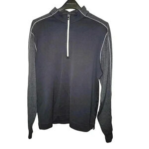 Foot Joy Pull Over Size L 1/4 Zip Blue Long sleeve Navy 2 tone